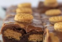 Decadent Nutter Butter Brownie Squares