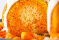 Spooktacularly Simple Candy Corn Bundt Cake with a Cake Mix