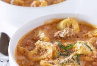 Cozy Slow Cooker Creamy Sausage Tortellini Soup