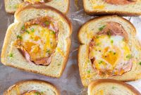Sheet Pan Ham and Egg Nests