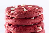 Red Velvet White Chocolate Chip Crumbl Cookies Made Easy with a Cake Mix