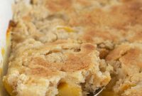 4-Ingredient Effortless Cake Mix Peach Cobbler