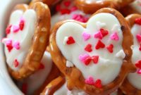 White Chocolate Dipped Pretzel Hearts