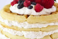 Towering Vanilla Waffle Cake