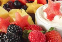Red White and Blue Independence Day Fruit Spread