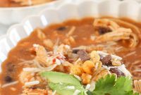 Effortless 20 Minute Chicken Enchilada Soup