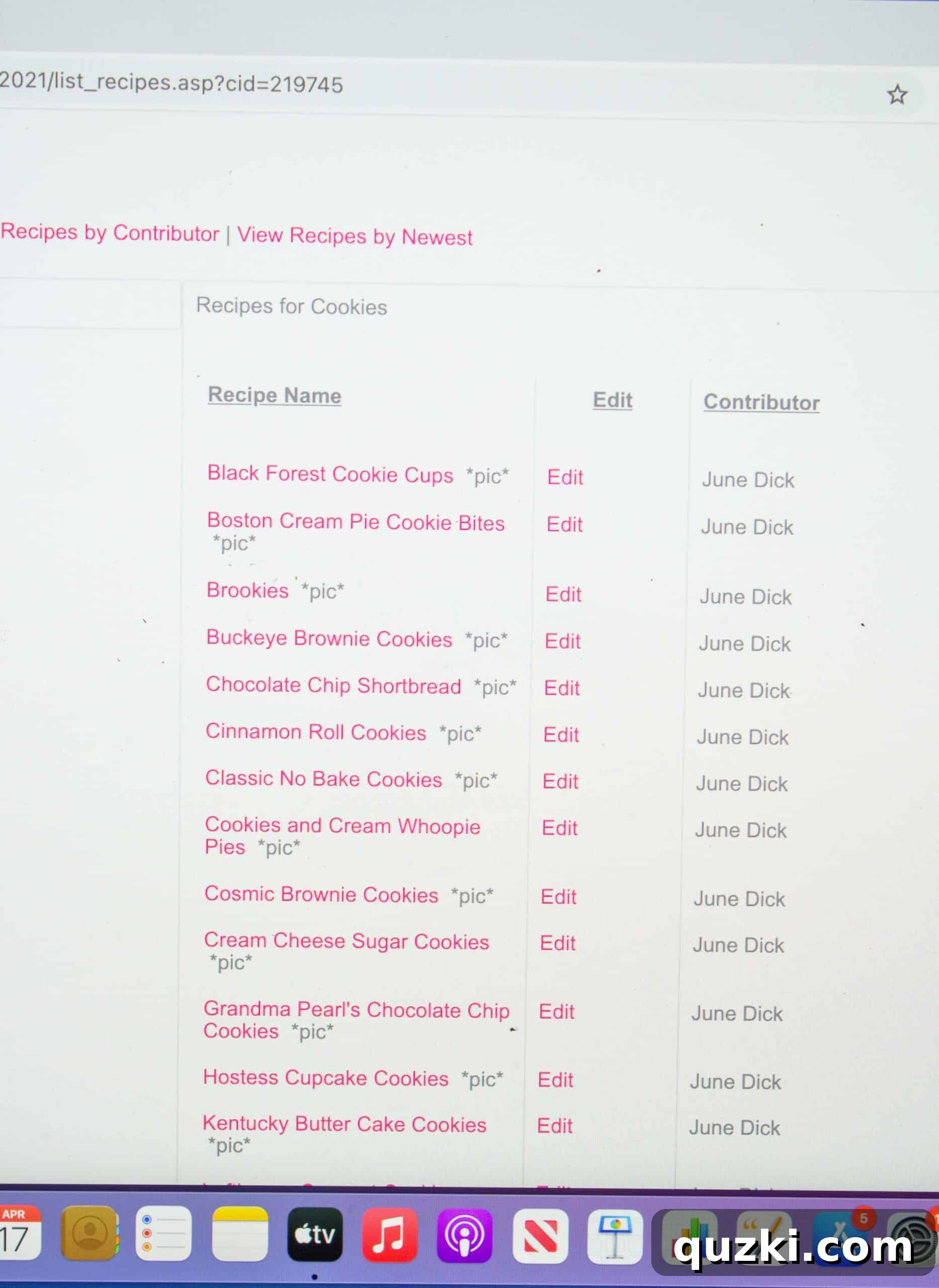 Family Cookbook Project review featured by top US recipe blogger, Practically Homemade - Screenshot of the cookbook editing interface