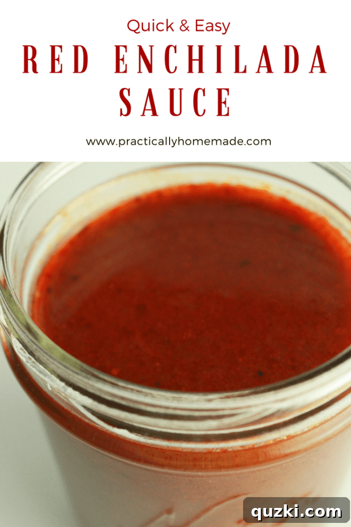 Signature Red Enchilada Sauce 2 Rich homemade red enchilada sauce in a rustic bowl
