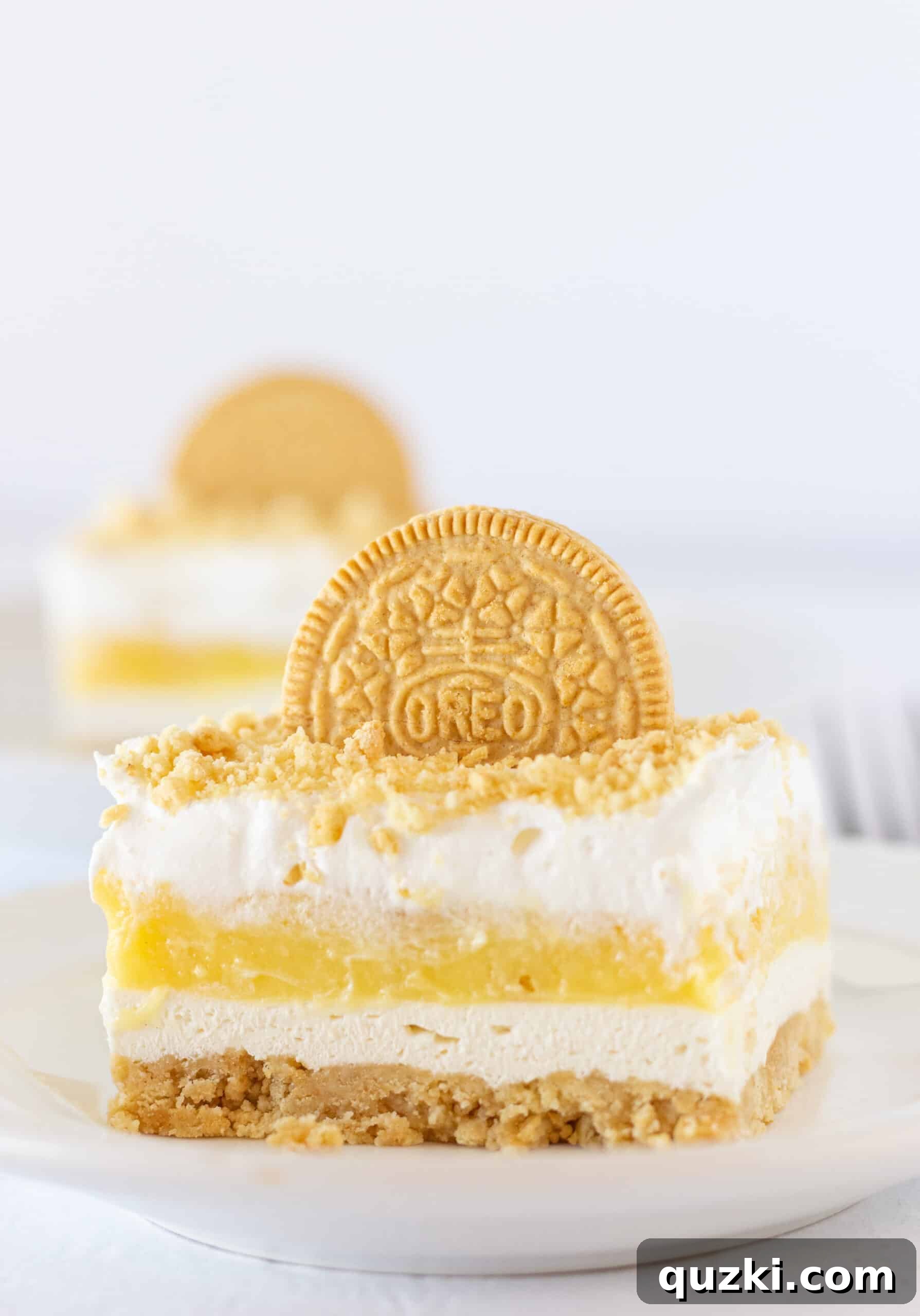 Golden Oreo Lasagna Recipe featured by top US dessert blogger, Practically Homemade