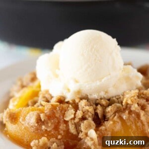 Easy Peach Crisp Recipe with Canned Peaches