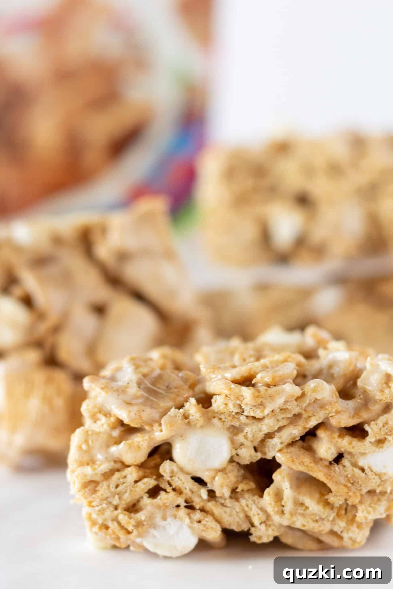 Ultimate No-Bake Cinnamon Toast Crunch Bars 3 Three key ingredients for No Bake Cinnamon Toast Crunch Bars: cereal, marshmallows, and butter.