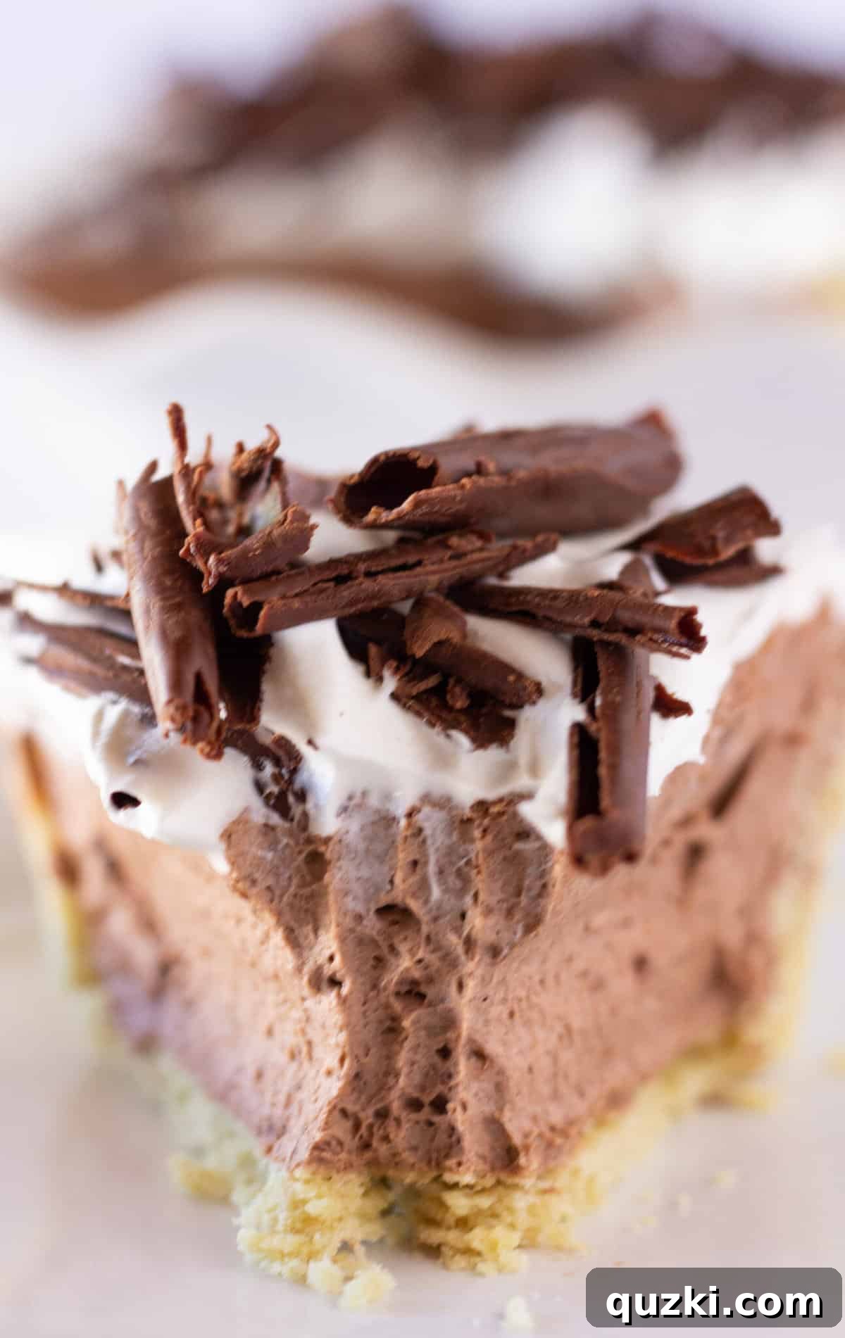 Rich and creamy chocolate mousse pie, perfect for any dessert table
