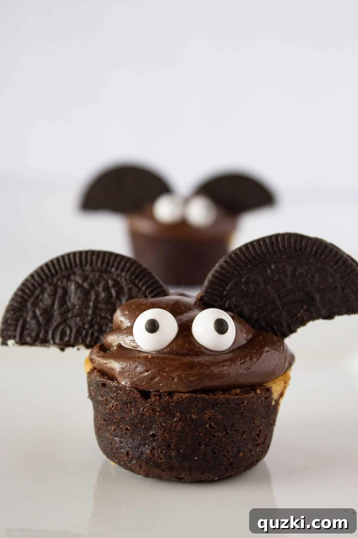7 Terrifyingly Tasty and Effortless Halloween Treats for Your Party 5 Spooky Brownie Bat Bites, an easy no-bake Halloween dessert, perfect for kids to help assemble and decorate for parties.