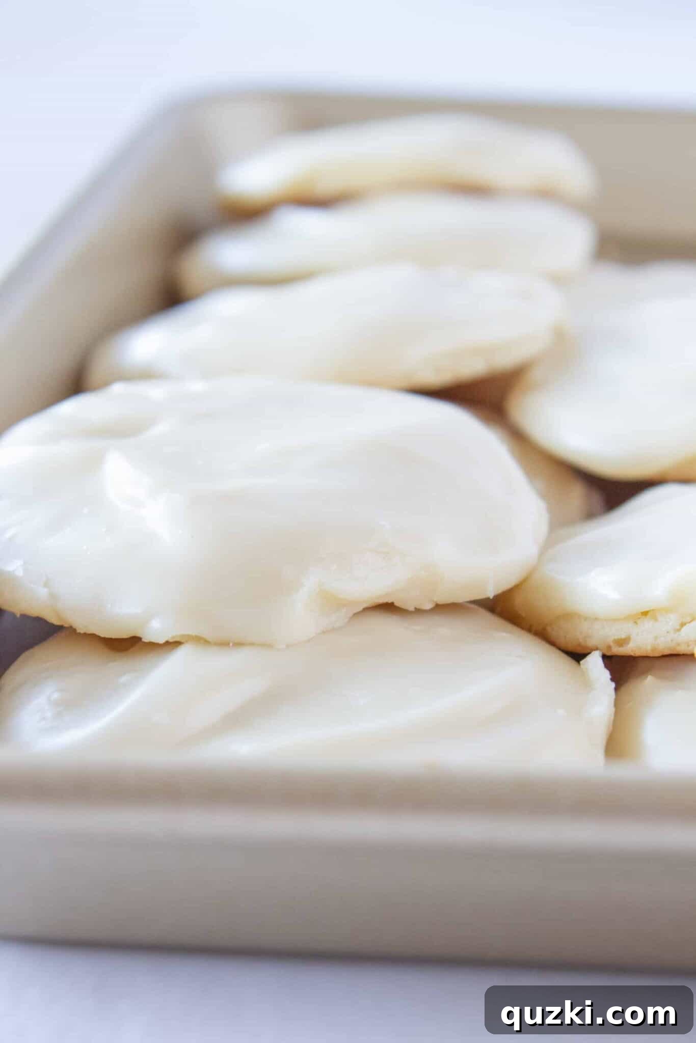 White Sheet Cake Cookies Recipe with a Cake Mix featured by top US cookie blogger, Practically Homemade.