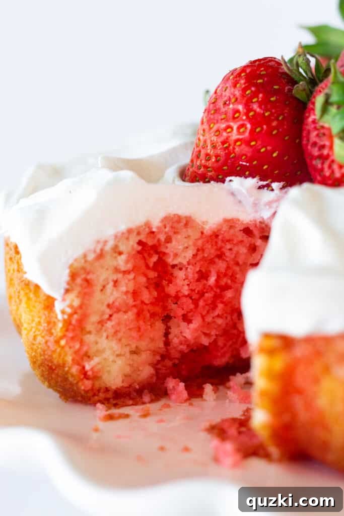 Strawberry Burst Bundt Cake 6 Strawberry Bundt Poke Cake with Jello, a recipe featured by top US dessert blogger, Practically Homemade
