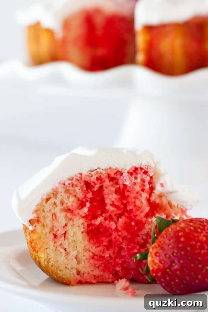 Strawberry Burst Bundt Cake 7 Strawberry Bundt Poke Cake with Jello, a recipe featured by top US dessert blogger, Practically Homemade