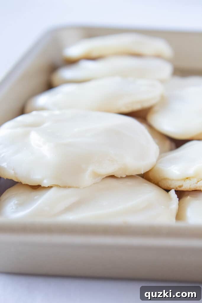 Simple yet delicious White Sheet Cake Cookies recipe with a cake mix, by top US cookie blogger, Practically Homemade