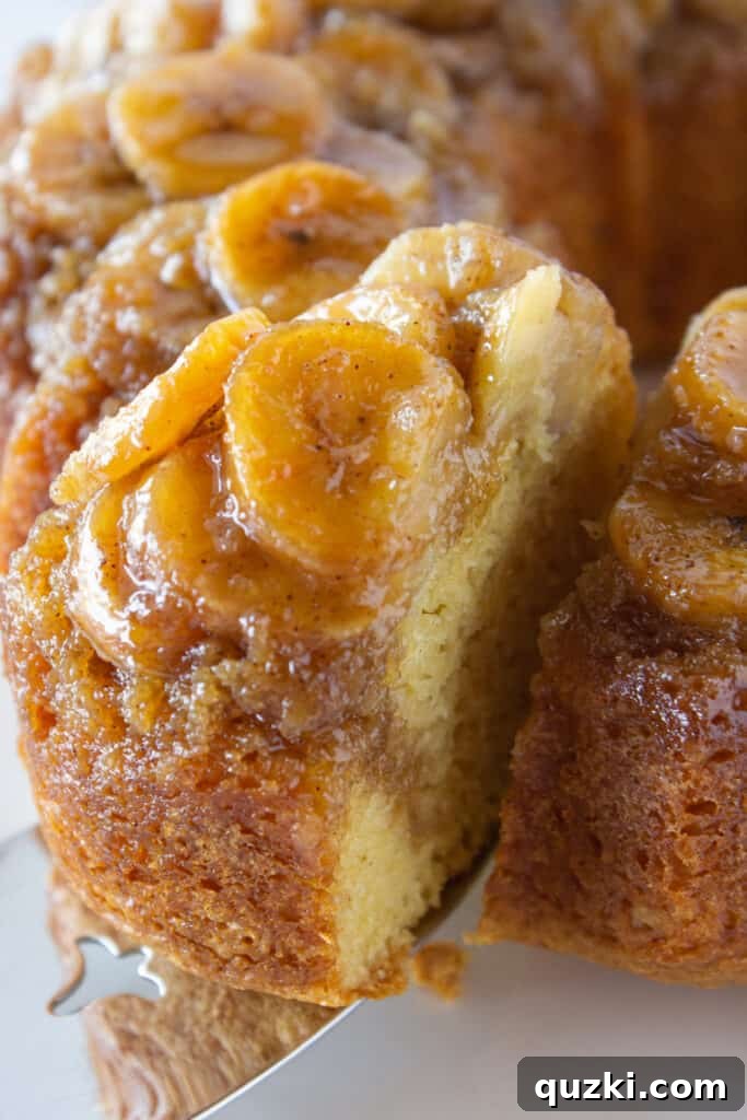 45 Simple & Stunning Cake Mix Bundt Cake Recipes 7 Best Bundt Cakes: Banana Upside Down Bundt Cake recipe featured by Practically Homemade