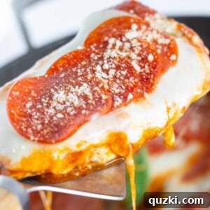 Round image of Pepperoni Pizza Chicken Skillet.