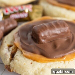 Copycat Crumbl Twix Cookies with a Cake Mix