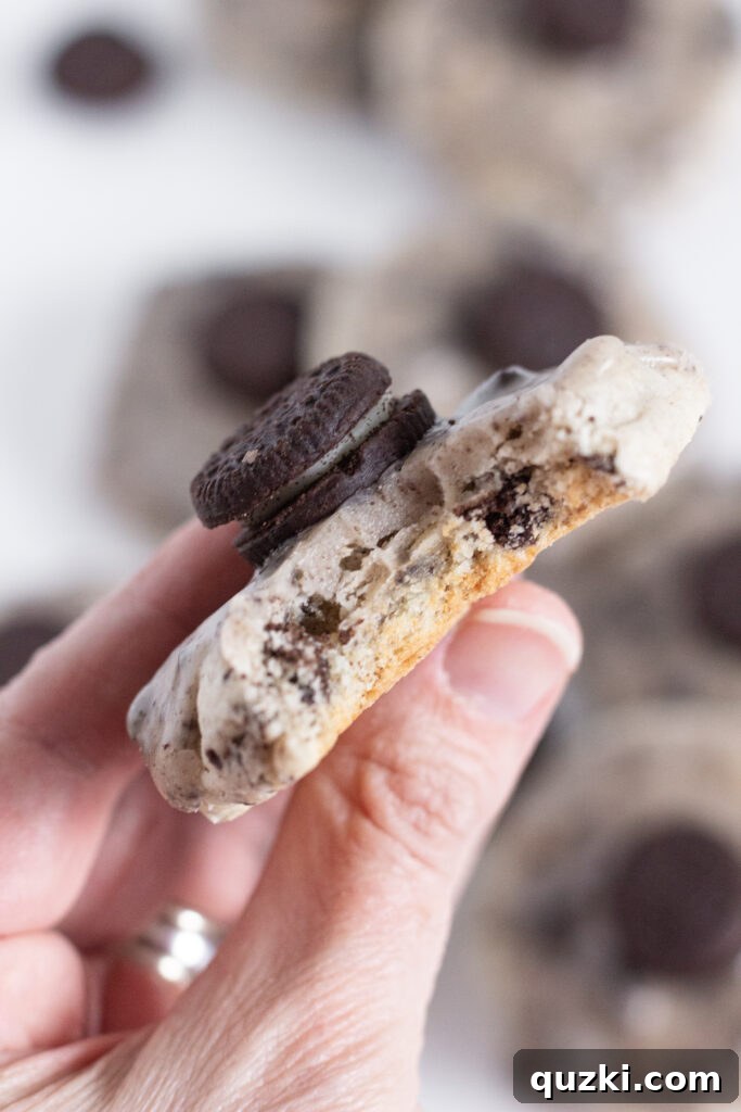 The finished batch of Oreo Sheet Cake Cookies, showcasing their delightful appearance and rich glaze, a family-favorite recipe