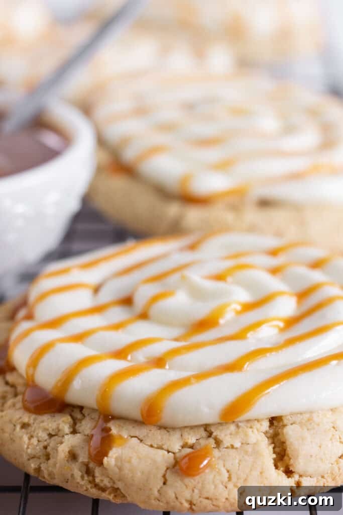 Cake Mix Magic: Crumbl Salted Caramel Cheesecake Cookies 5 Easy Copycat Crumbl Salted Caramel Cheesecake Cookies With a Cake Mix, by Top US cookie blog Practically Homemade