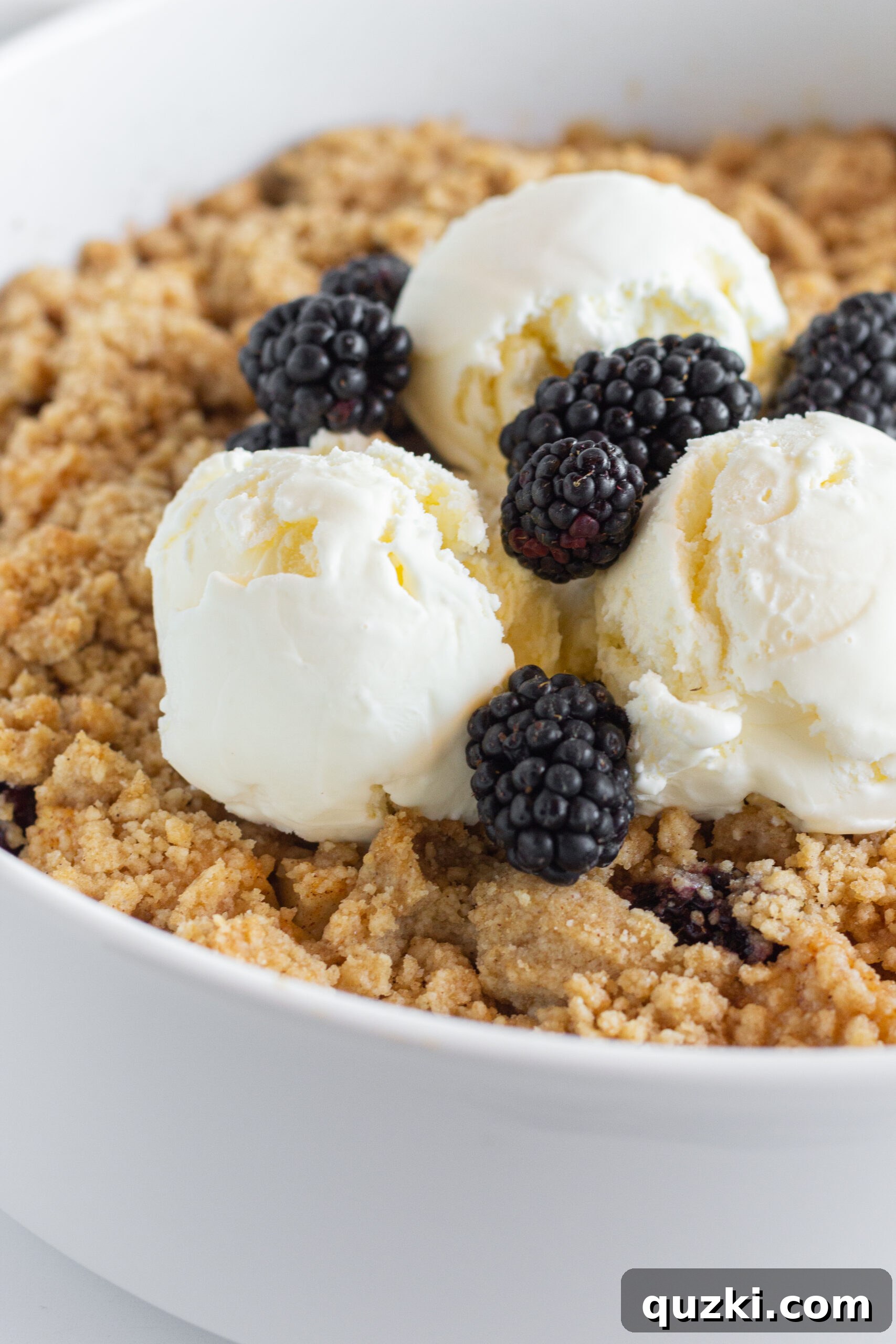 Sweet Tangy Apple Blackberry Crumble 2 Delicious Apple and Blackberry Crumble Recipe, a perfect fall dessert for any occasion.