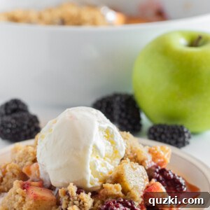 Sweet Tangy Apple Blackberry Crumble 7 Apple and Blackberry Crumble, a classic fall dessert