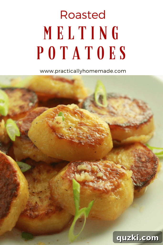 Melt-in-Your-Mouth Roasted Potatoes 2 Roasted Melting Potatoes Recipe: Crispy exterior and creamy interior, a highly-rated side dish from a top US food blog.