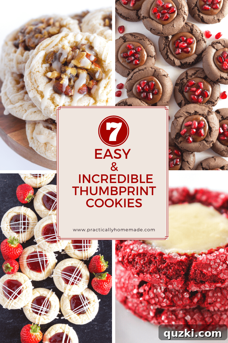 7 Effortless and Amazing Thumbprint Cookies 2 A vibrant collection of various thumbprint cookies, showcasing different fillings and toppings, ready to be enjoyed.