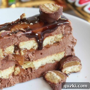Twix Icebox Cake garnishes