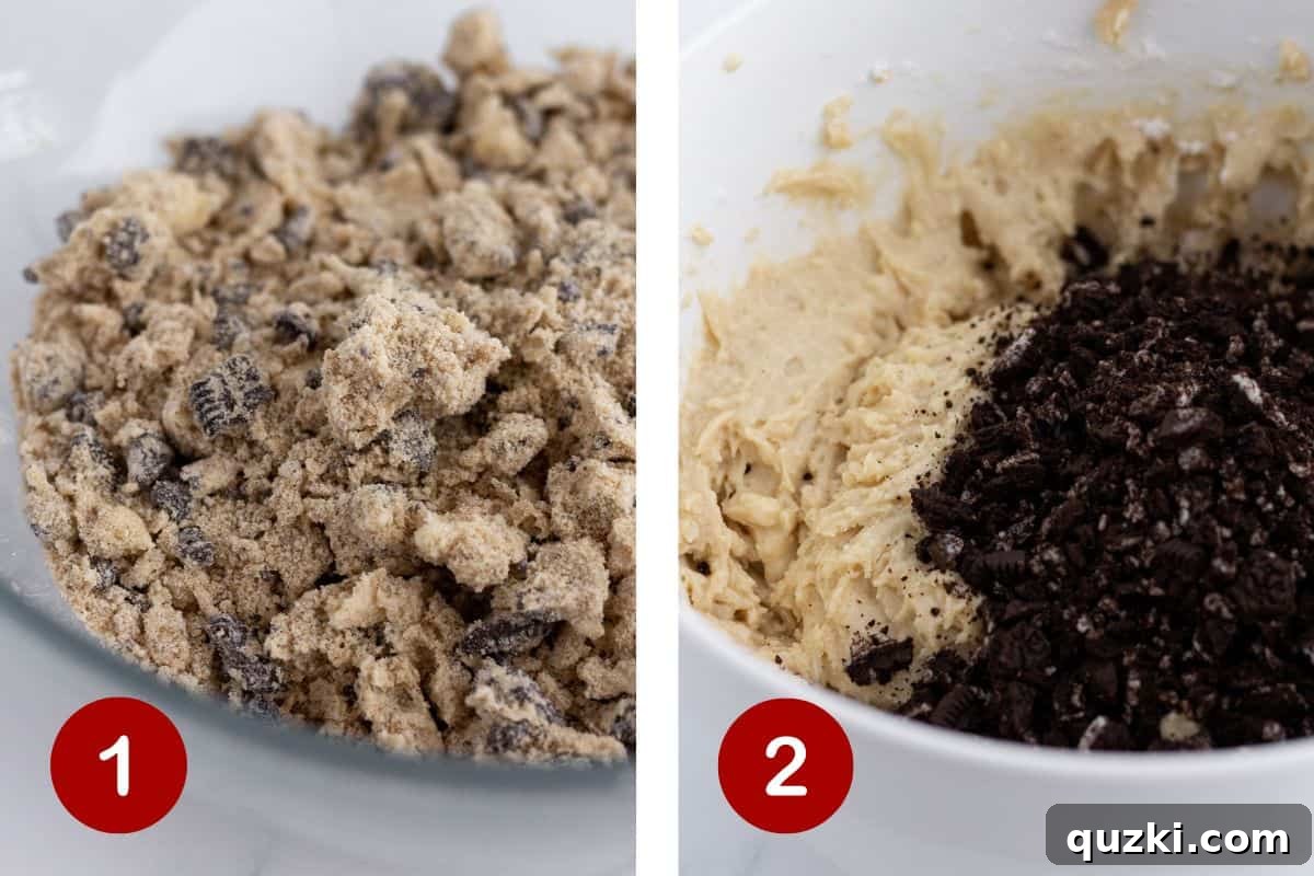 Crumbly Cream Dream Muffins 4 Making the crumb topping and muffin batter.
