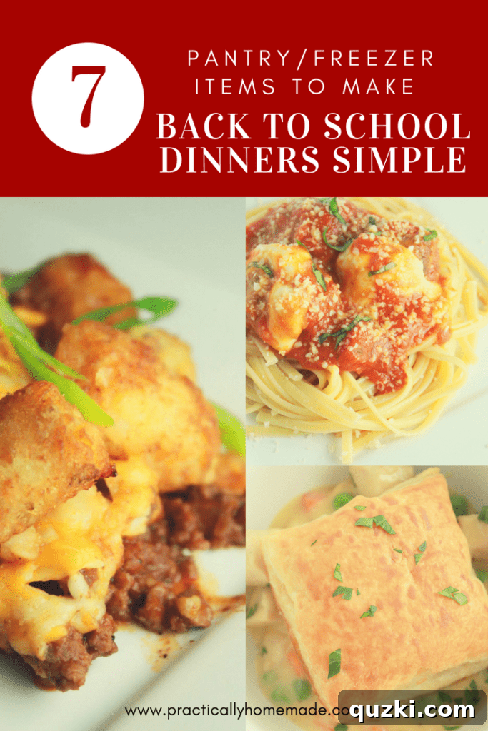 back to school meal planning, pantry items to always have on hand, freezer ingredients, back to school dinners, meal planning, simple meal planning