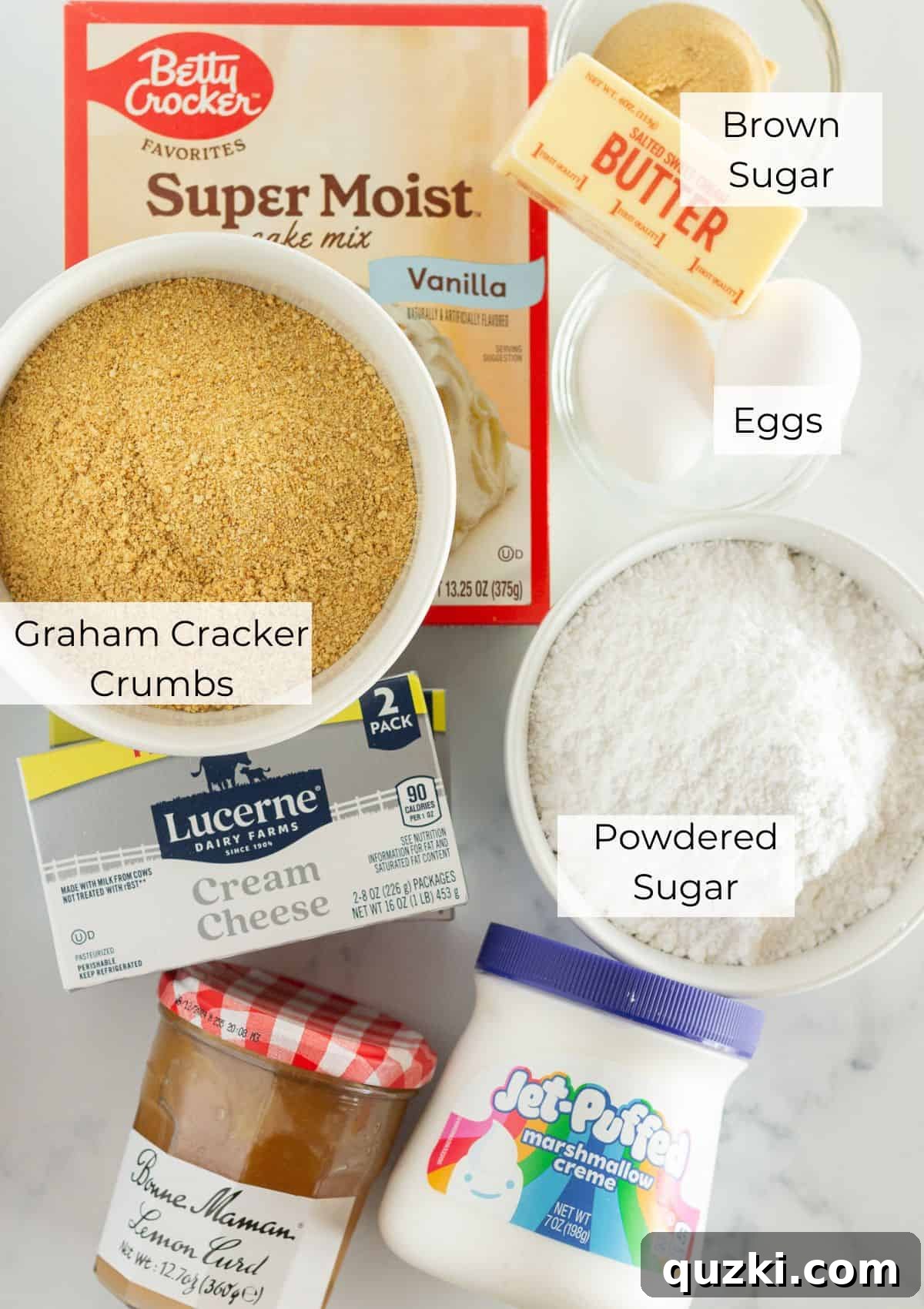 Simple Zesty Lemon Cheesecake Cookies 3 All the necessary ingredients laid out for making delicious lemon cheesecake cookies.