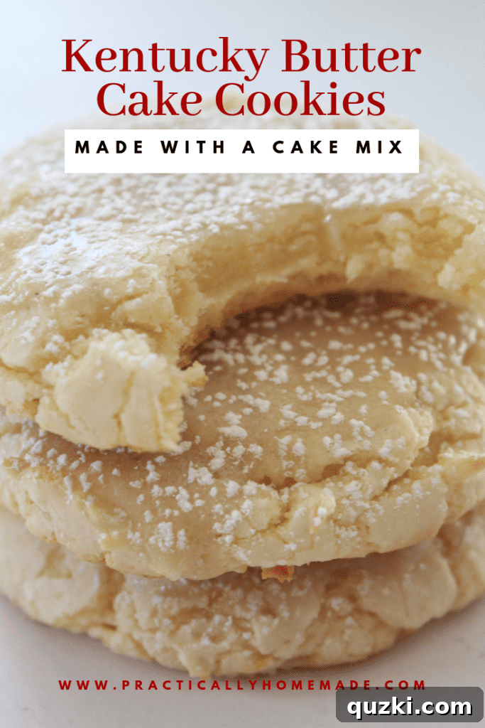 Kentucky Butter Cake Cookies recipe made with a cake mix featuring a buttery glaze, perfect for a quick and easy dessert. Keywords: kentucky butter cake cookie, kentucky butter cake, butter cake recipe, cake mix recipe, cake mix cookies.