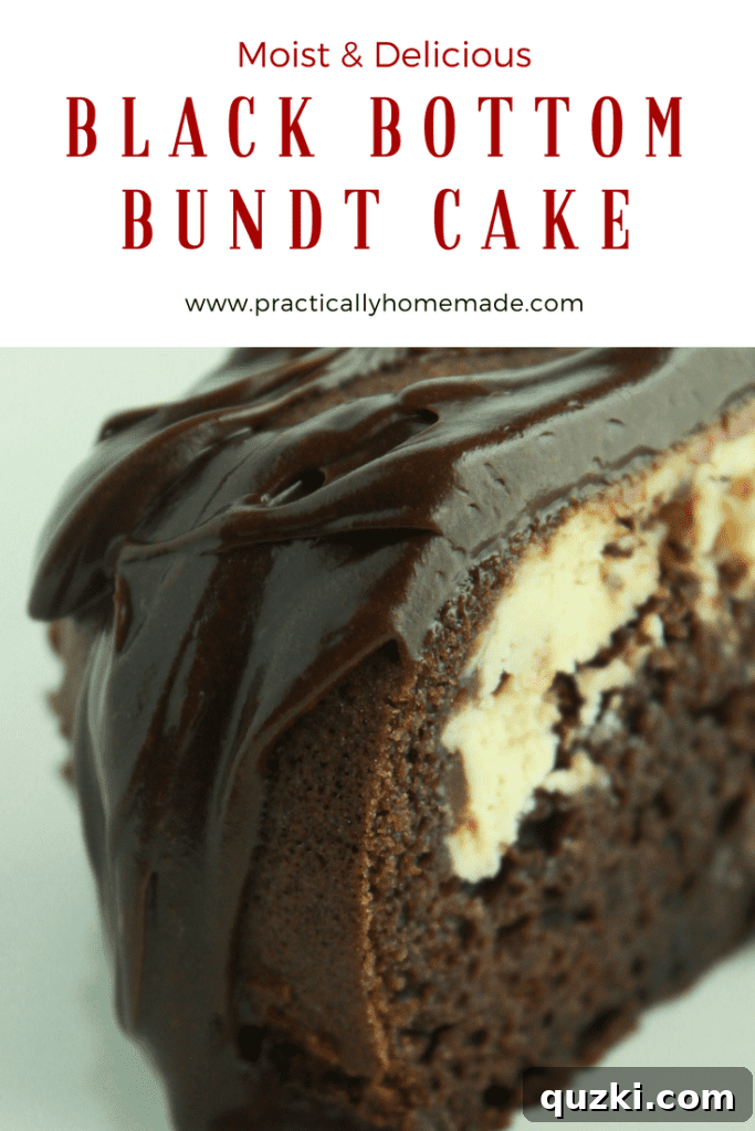 Decadent Black Bottom Bundt Cake 2 Moist Black Bottom Bundt Cake with cream cheese and mini chocolate chip filling, perfect for chocolate lovers and holiday desserts