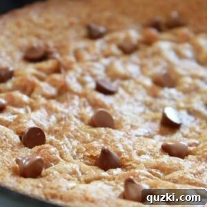 Chocolate Chip Skillet Pizookie with ice cream