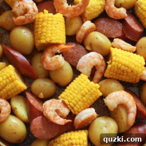 Sheet Pan Cajun Shrimp Boil, a delicious and easy recipe from Practically Homemade.