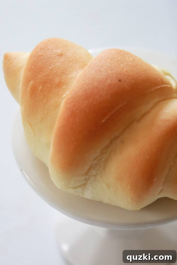 Warm, golden One Rise Crescent Rolls in a basket