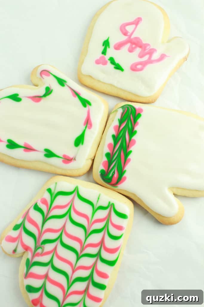 Collection of beautifully iced sugar cookies.