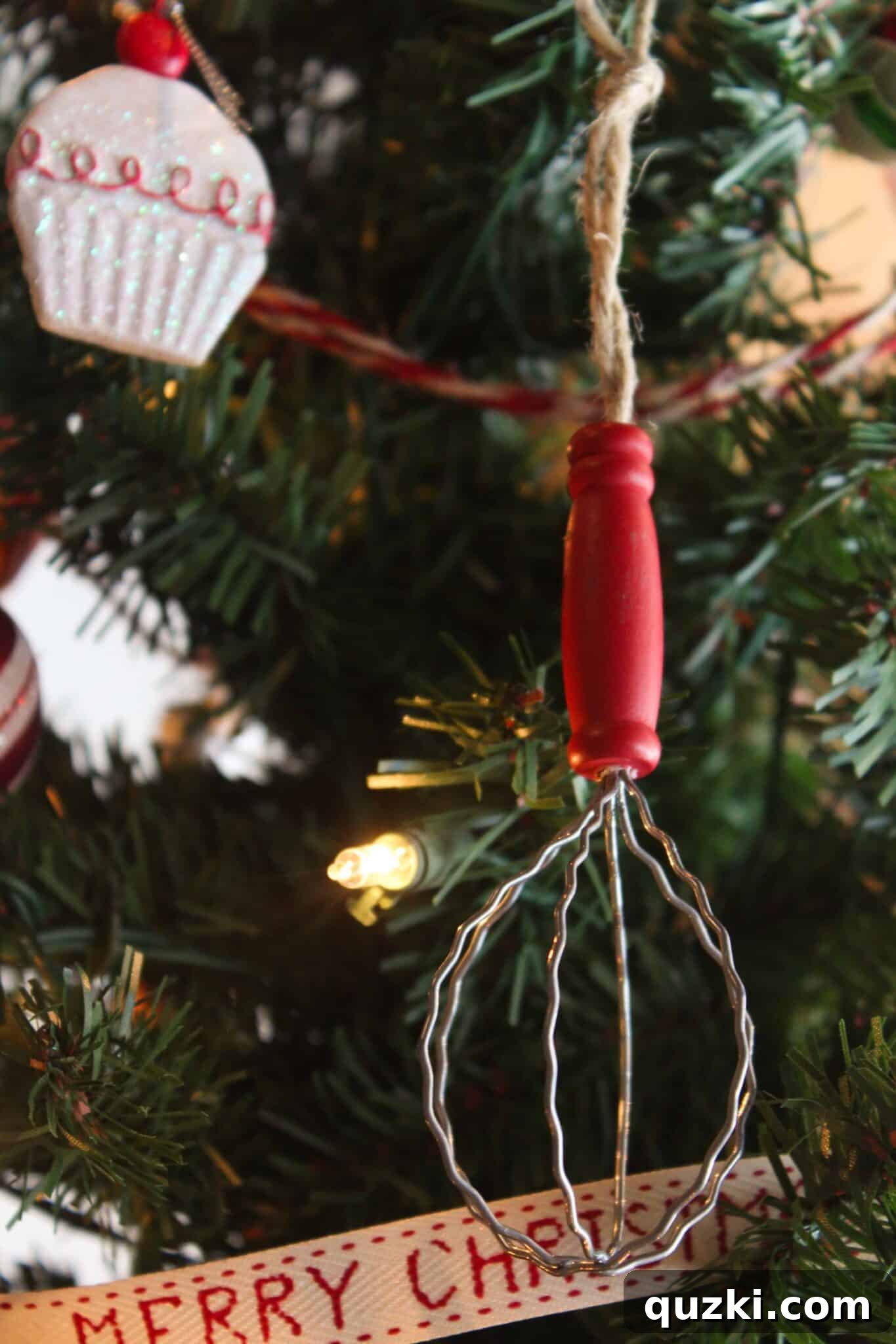 Tasteful Trees: Farmhouse Kitchen Christmas Charm 2 Rustic Farmhouse Christmas Tree Ideas for your Kitchen featured by top US food blog, Practically Homemade