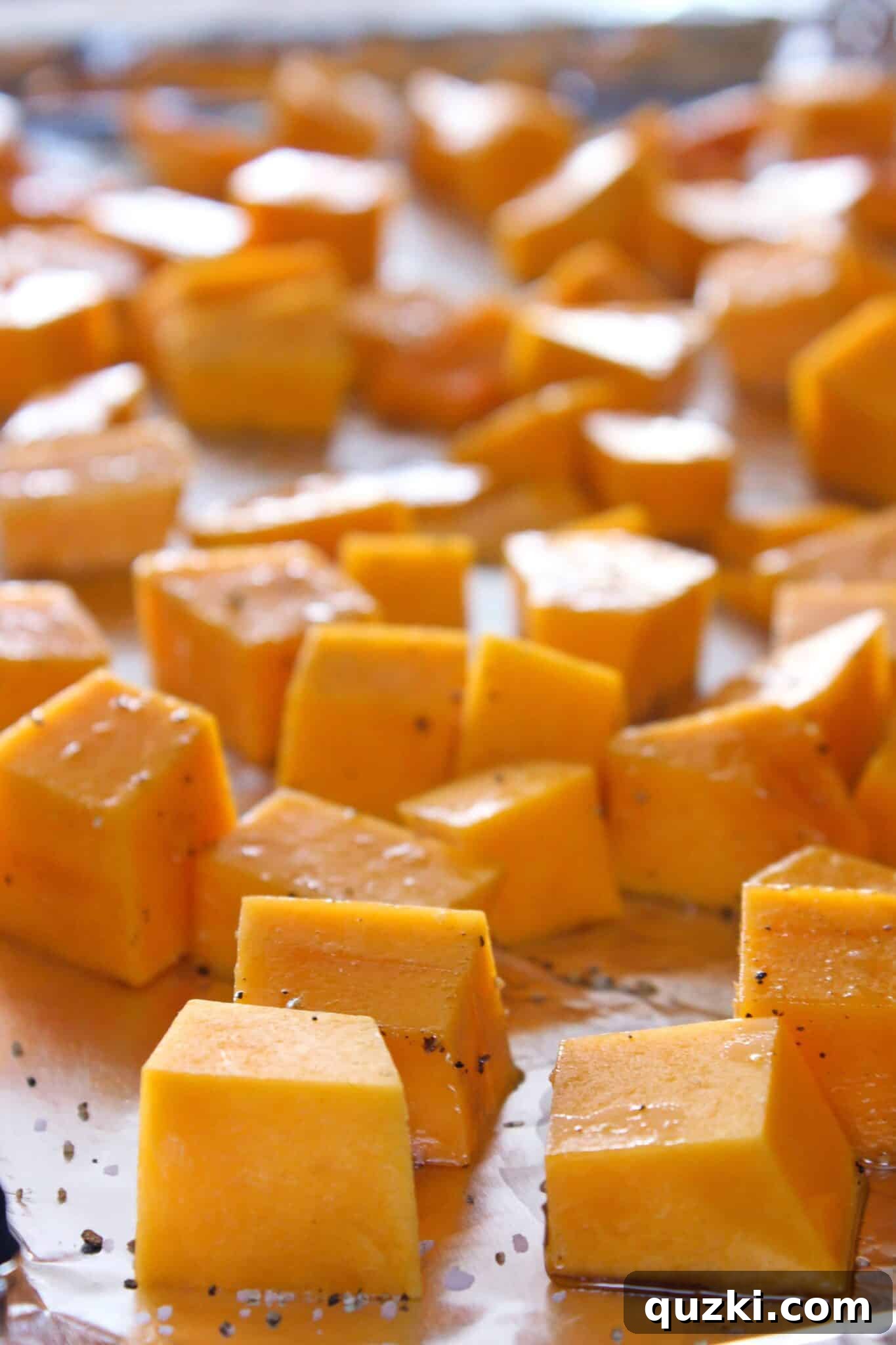 Fireside Winter Salad 3 Fresh kale and roasted butternut squash prepped for a healthy winter salad.