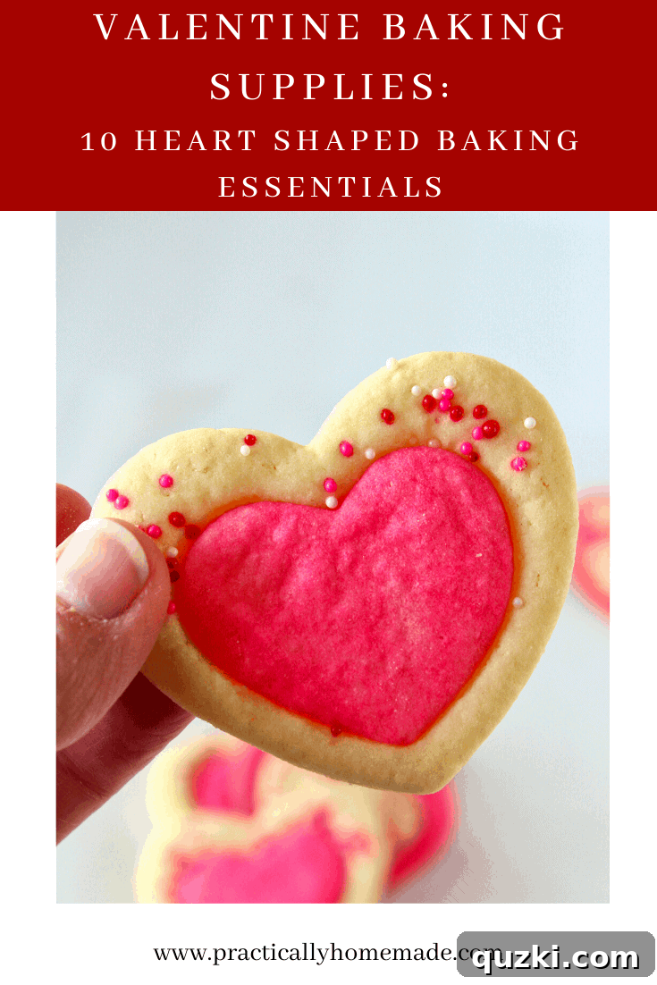 Valentine's Day Baking: 10 Heartfelt Essentials for Sweet Treats 2 Valentine Baking Supplies: 10 Heart Shaped Baking Essentials featured by top US cookie blog, Practically Homemade