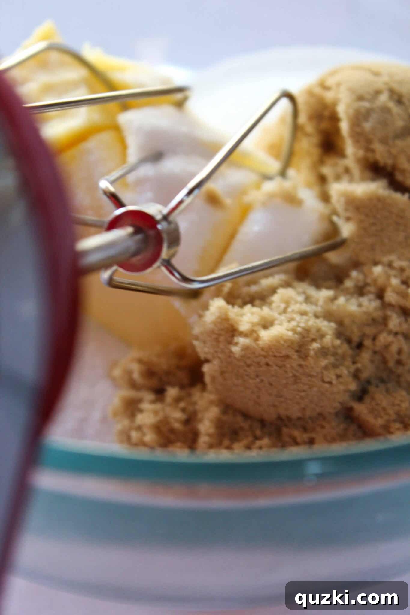 Decadent Banana Chocolate Chip Crumb Cake 4 Creaming butter and sugars for Banana Chocolate Chip Crumb Cake batter