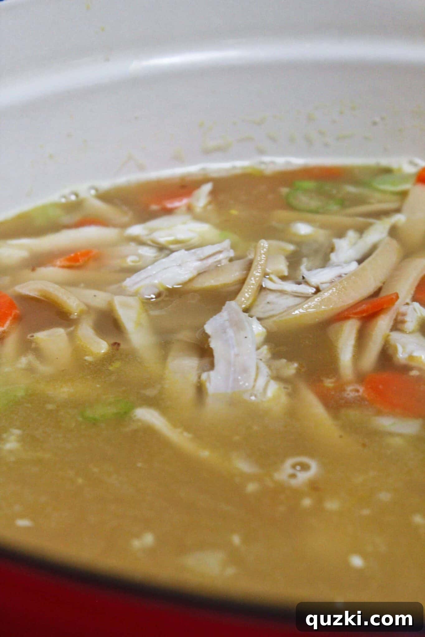 Soul-Soothing Creamy Chicken Noodle Soup for Winter 12 Creamy Chicken Noodle Soup Recipe featured by top US food blog, Practically Homemade