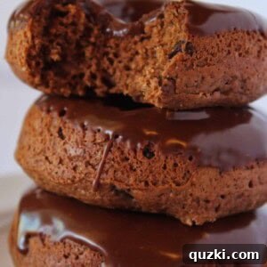Easy Chocolate Donuts Recipe with Pancake Mix featured by top US dessert blog, Practically Homemade
