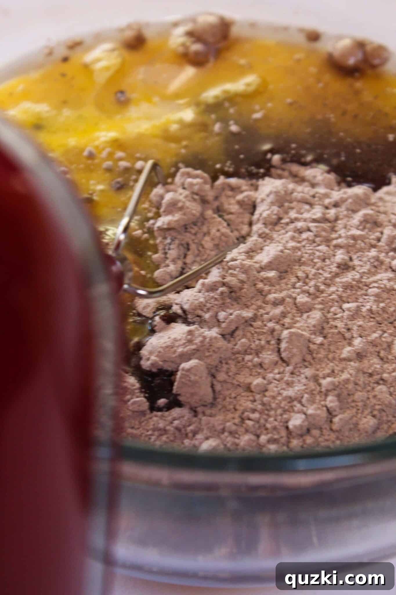 Mixing cake mix, eggs, and oil for Mississippi Mud Cookies dough