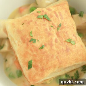Chicken Pot Pie Bowls with Puff Pastry Topper