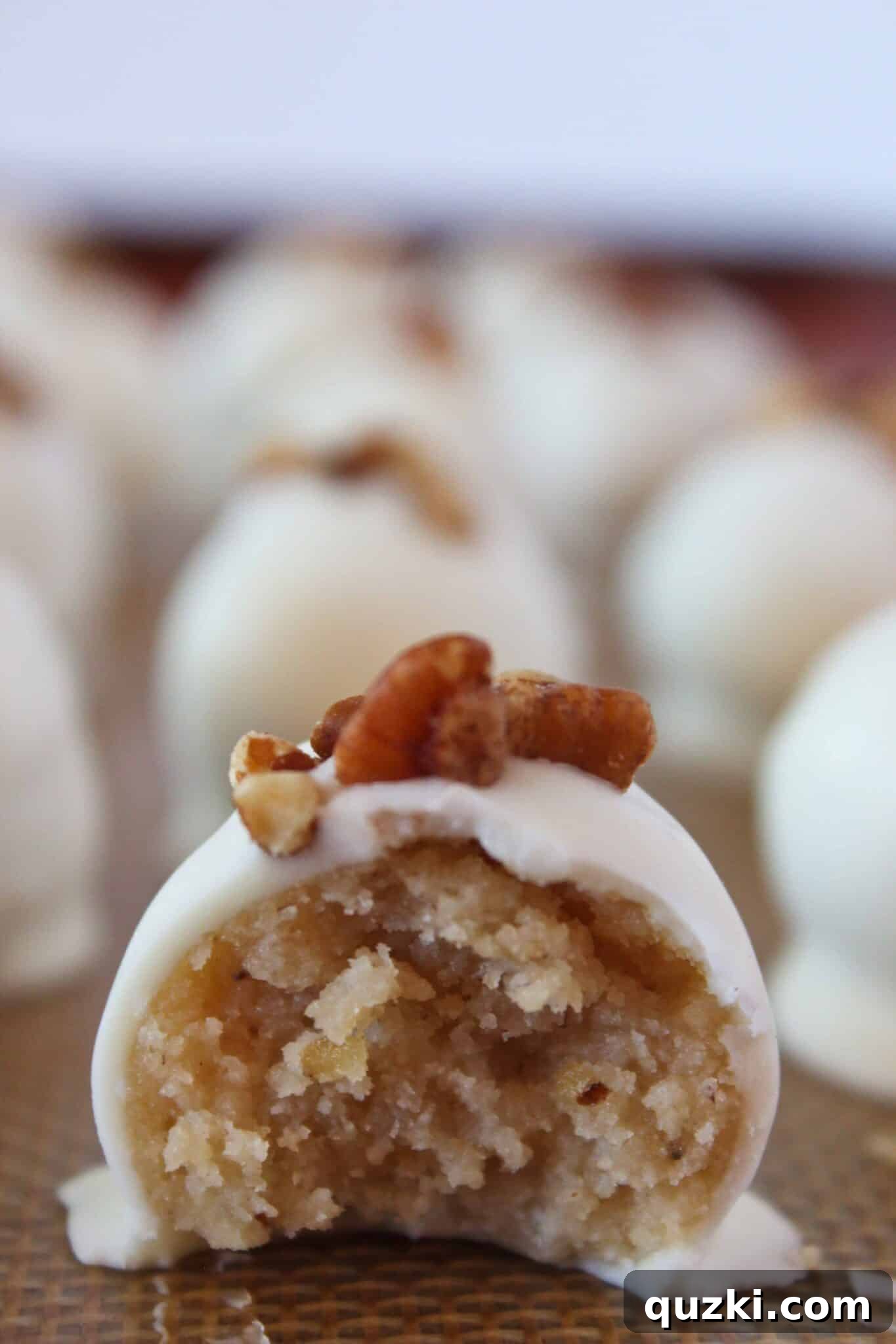 No-Bake Pecan Sandies Truffles 14 A plate of Pecan Sandies Truffles, ready to be enjoyed as an easy dessert
