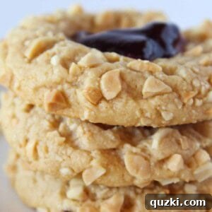 Delicious Peanut Butter and Jelly Cookies with a jam center
